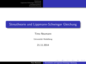 Streutheorie und Lippmann-Schwinger Gleichung