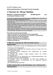 L-Thyroxin AL 100 µg Tabletten - Arzneimittel