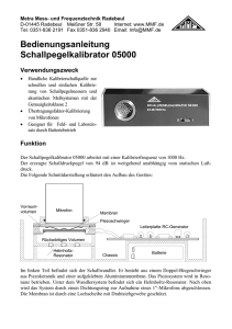 Bedienungsanleitung Schallpegelkalibrator 05000