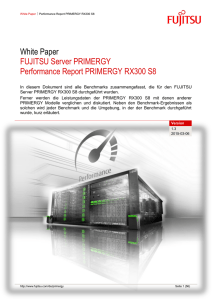 Performance Report PRIMERGY RX300 S8