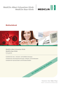 Bluthochdruck - MediClin Albert Schweitzer Klinik