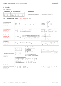 Physik 3 - Formelsammlung