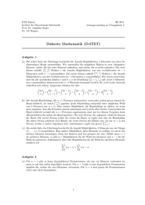 Diskrete Mathematik (D-ITET) - Cadmo