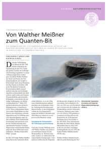 Von Walther Meißner zum Quanten-Bit