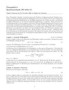 Übungsblatt 6 Quantenmechanik (WS 2016/17)