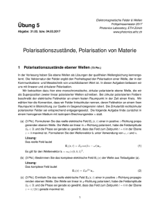Lösungsvorschlag 05 - ETHZ / Photonics