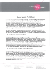 NÜRNBERG Social Media Richtlinien Kommunikation unterliegt