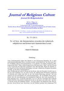 Journal of Religious Culture