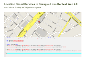 Location Based Services in Bezug auf den Kontext