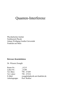 Quanten-Interferenz - Johann Wolfgang Goethe