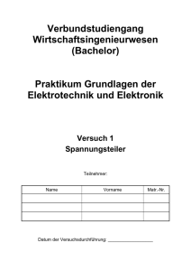 Praktikum Grundlagen der Elektrotechnik und