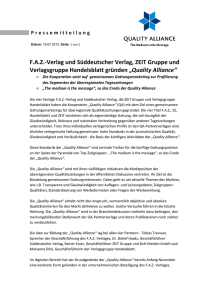 F.A.Z.-Verlag und Süddeutscher Verlag, ZEIT Gruppe und
