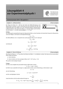 Lösungsblatt 4 zur Experimentalphysik I