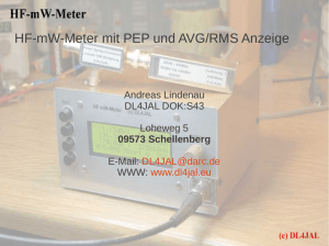 HF-mW-Meter mit PEP und AVG/RMS Anzeige
