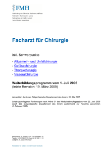 Facharzt für Chirurgie - Klinik für Traumatologie