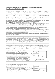 Bewegung von Teilchen im elektrischen und magnetischen Feld