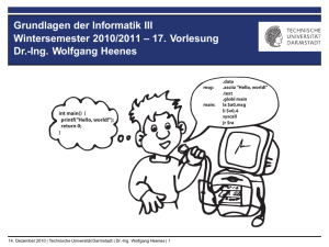 17. Vorlesung Dr.-Ing. Wolfgang Heenes