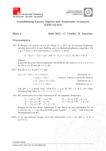 Lösungen zu den Aufgaben. - Fachbereich Mathematik