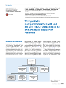 Wertigkeit der multiparametrischen MRT und der MRT