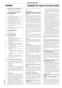Cisplatin 0,5 mg/ml Lösung medac