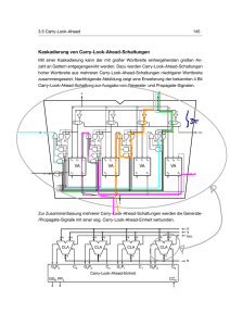 Kaskadierung von Carry-Look-Ahead-Schaltungen