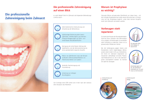Die professionelle Zahnreinigung beim Zahnarzt