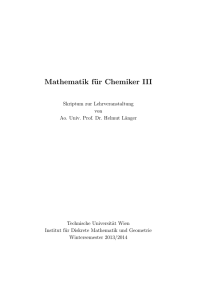 Mathematik für Chemiker III