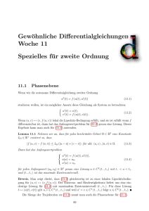 Gewöhnliche Differentialgleichungen Woche 11 Spezielles für