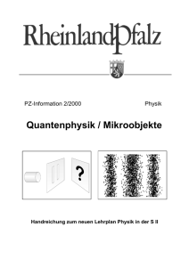 Quantenphysik / Mikroobjekte