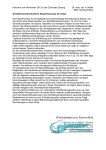 Kolumne vom November 2013 in der Zürichsee Zeitung Dr. med. vet