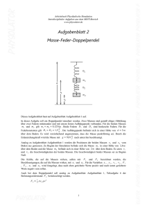 Aufgabenblatt 2 Masse-Feder-Doppelpendel