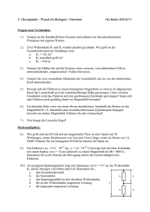 3. Übungsblatt – Physik für Biologen / Chemiker HU Berlin WS10/11