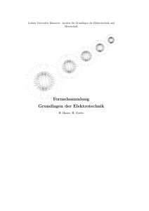 Formelsammlung - Institut für Grundlagen der Elektrotechnik und