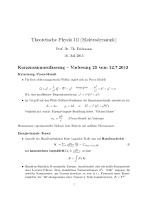 Theoretische Physik III (Elektrodynamik)