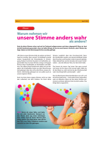 unsere Stimme anders wahr