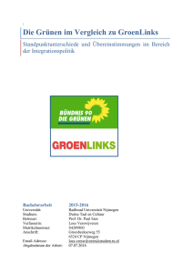 Die Grünen im Vergleich zu GroenLinks