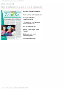 ZahnRat 21 - Zahnärztliche Gemeinschaftspraxis Boden