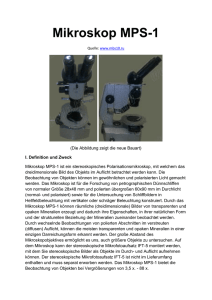 Mikroskop MPS-1 - Mikroskopfreunde Nordhessen