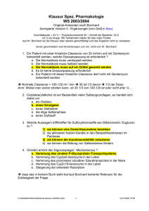 Altklausur WS 2003/04 mit Lösungen von Borchard