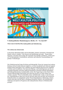 9. Kulturpolitischer Bundeskongress | Berlin | 15