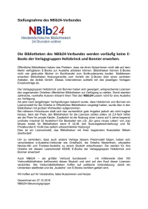 Stellungnahme des NBib24-Verbundes Die