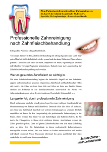 Professionelle Zahnreinigung nach Zahnfleischbehandlung