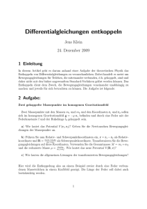 Differentialgleichungen entkoppeln - Kulturserver Baden