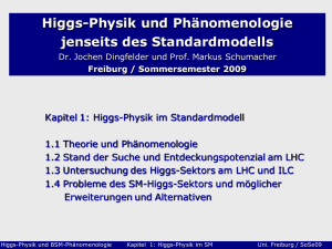 Kapitel 1: Higgs-Physik im SM