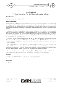 Studienarbeit Python Skripting für die Matrox Imaging Library