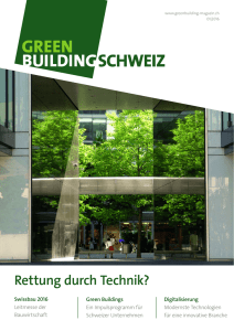Rettung durch Technik? - Green Building Schweiz
