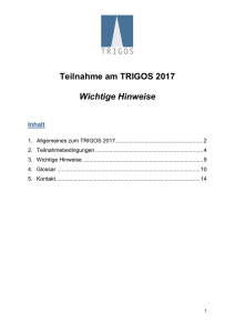 Informationen zum TRIGOS 2017 gesammelt