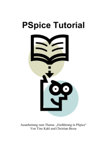 PSpice Tutorial - Projektlabor