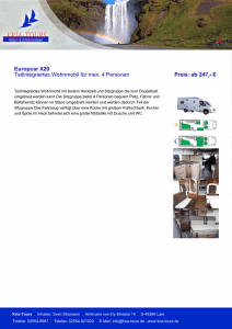 Europcar X20 Teilintegriertes Wohnmobil für max. 4 Personen Preis