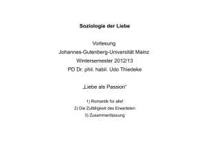 Soziologie der Liebe - staff.uni